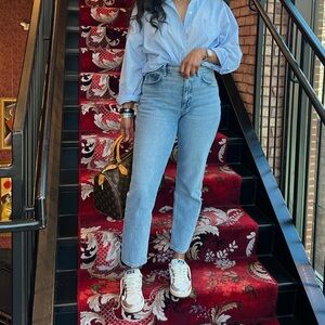 rag & bone Light Blue Straight Jeans